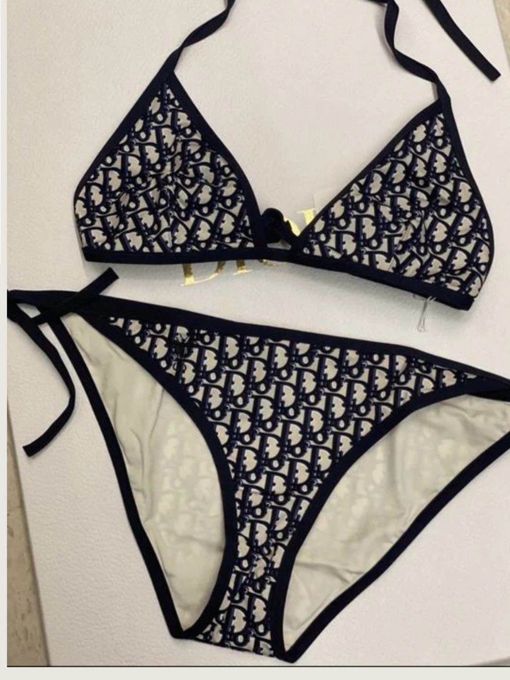 Dior Logo Triangle Bikini Set